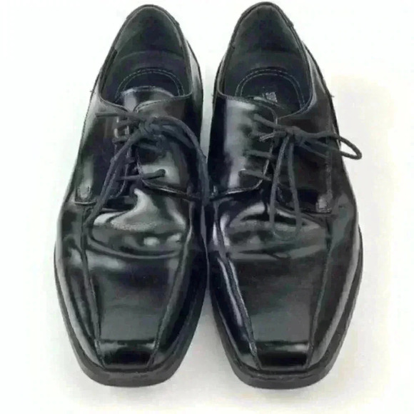 Stacy Adams men’s oxford sz 10 wide black leather - Picture 2 of 8